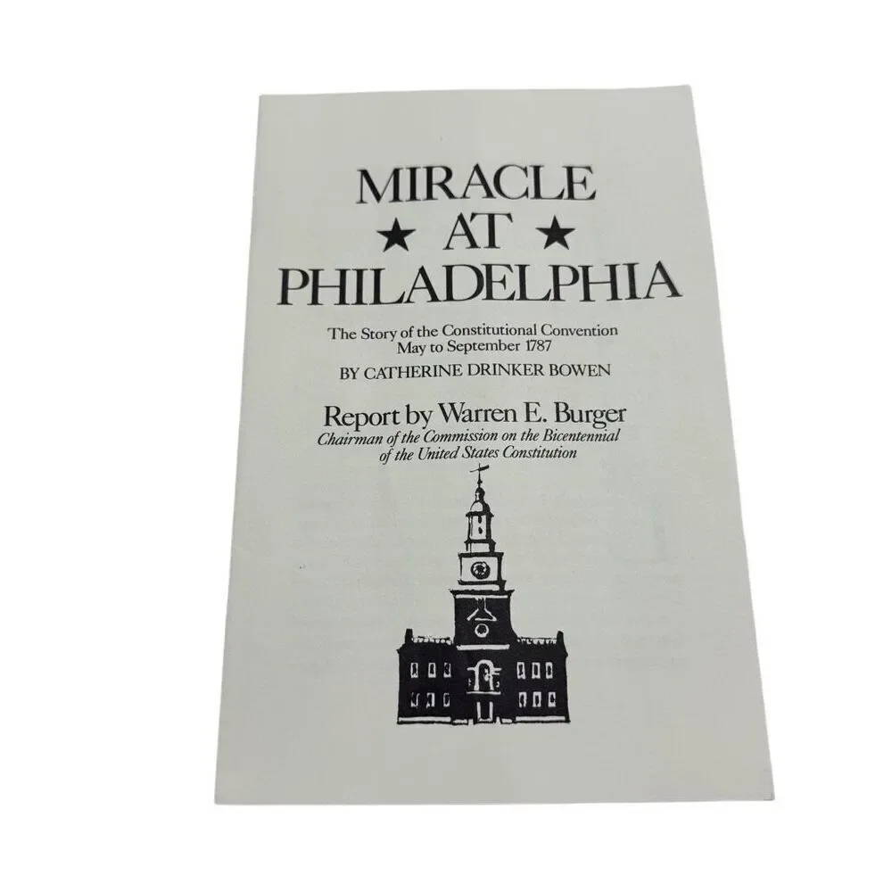 Miracle at Philadelphia by Catherine Bowen, 1986 Hardcover w/ DJ, SC - BCE